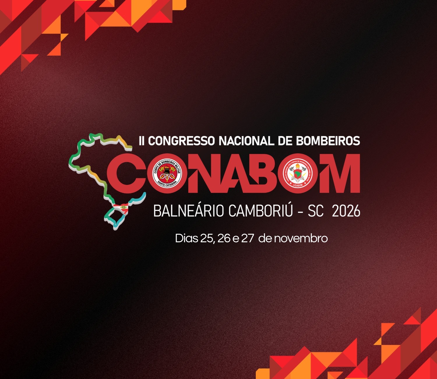 Banner do evento CONABOM 2026 – Congresso Nacional de Bombeiros